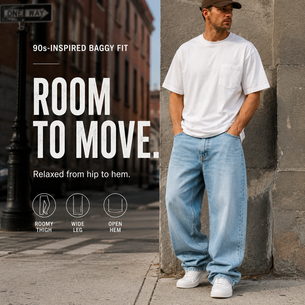 🔥 BEST SELLER | Men’s 90s Baggy Fit Jeans