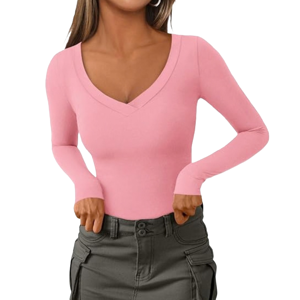Women's V Neck Long Sleeve Shirts