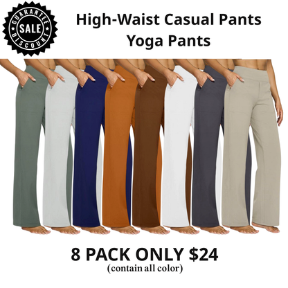 ⚡Women's High-Waisted Business Casual Wide Leg Pants with Pockets
