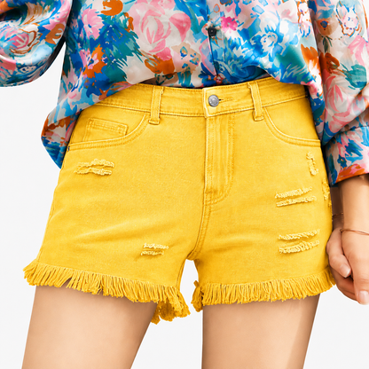Women's Casual Mid Rise Denim Shorts