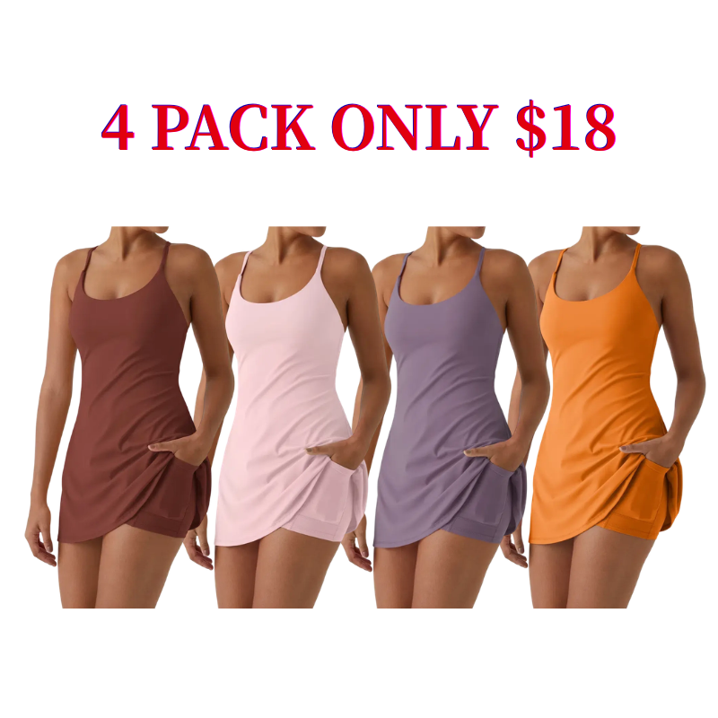 😍Promotion Day💥Backless Sleeveless Dresses With Pockets