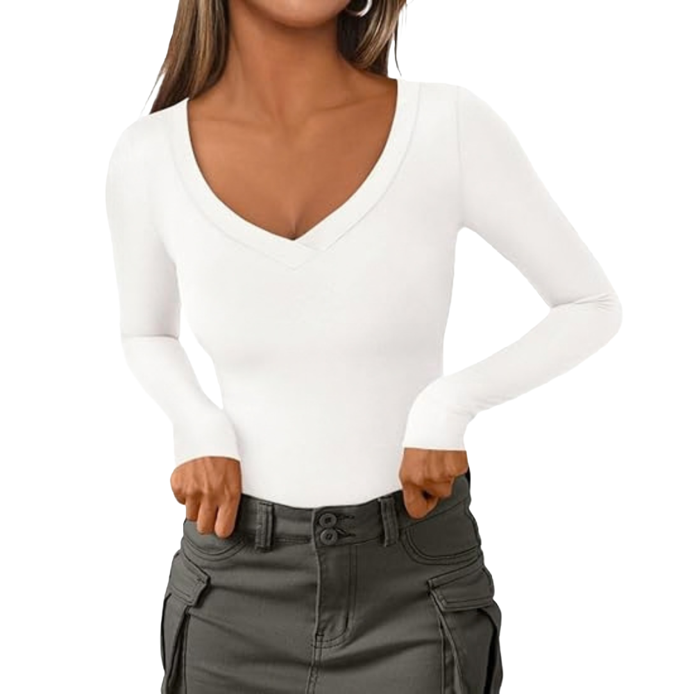 Women's V Neck Long Sleeve Shirts