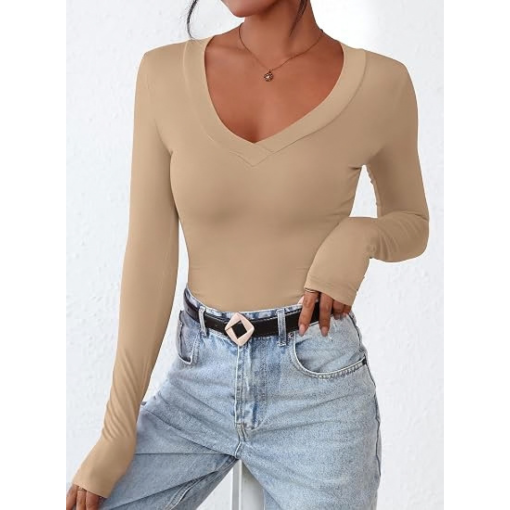Women's V Neck Long Sleeve Shirts