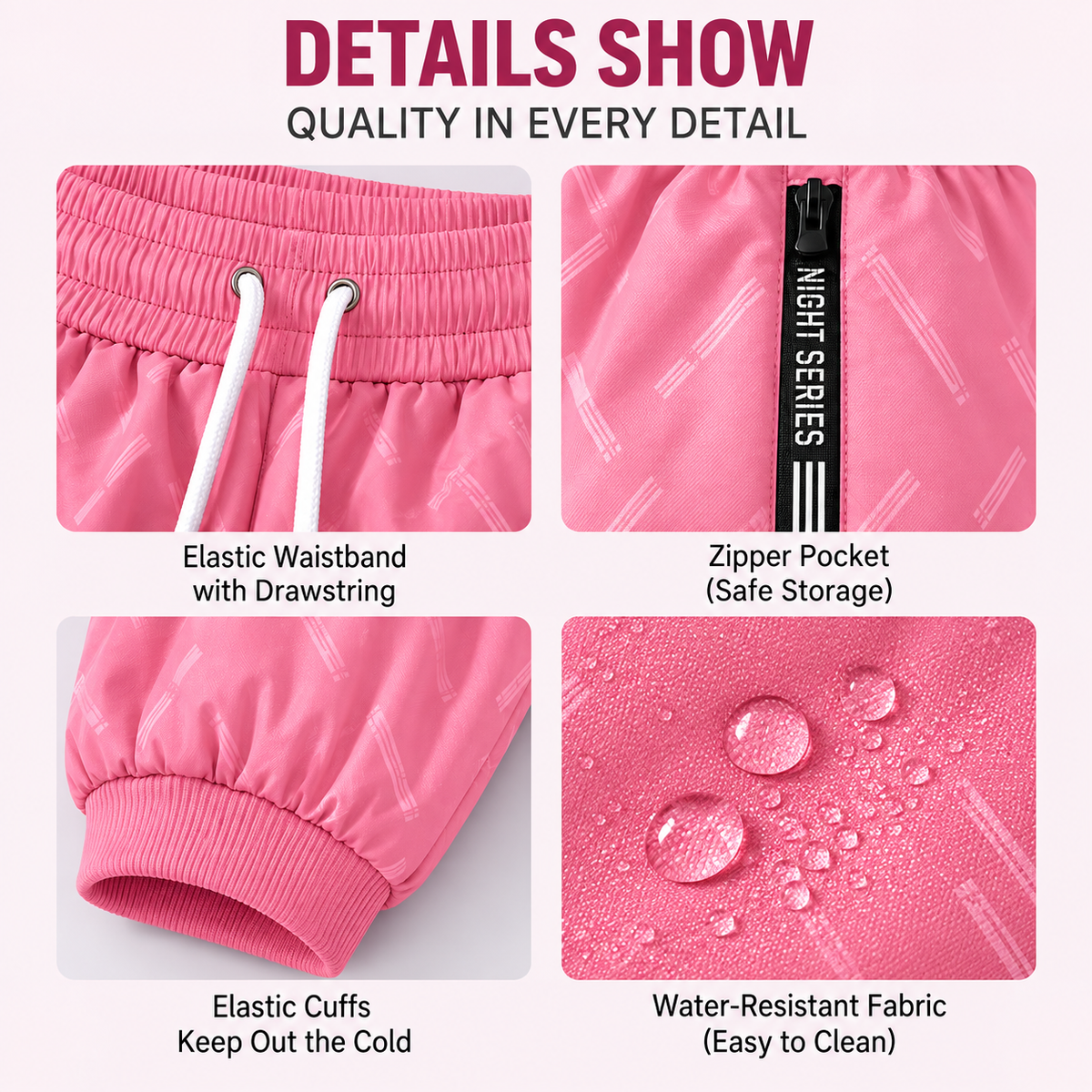Women’s Warm Waterproof Fleece-Lined Winter Pants
