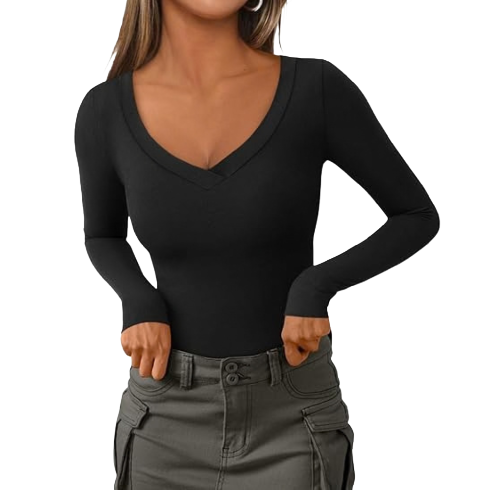 Women's V Neck Long Sleeve Shirts