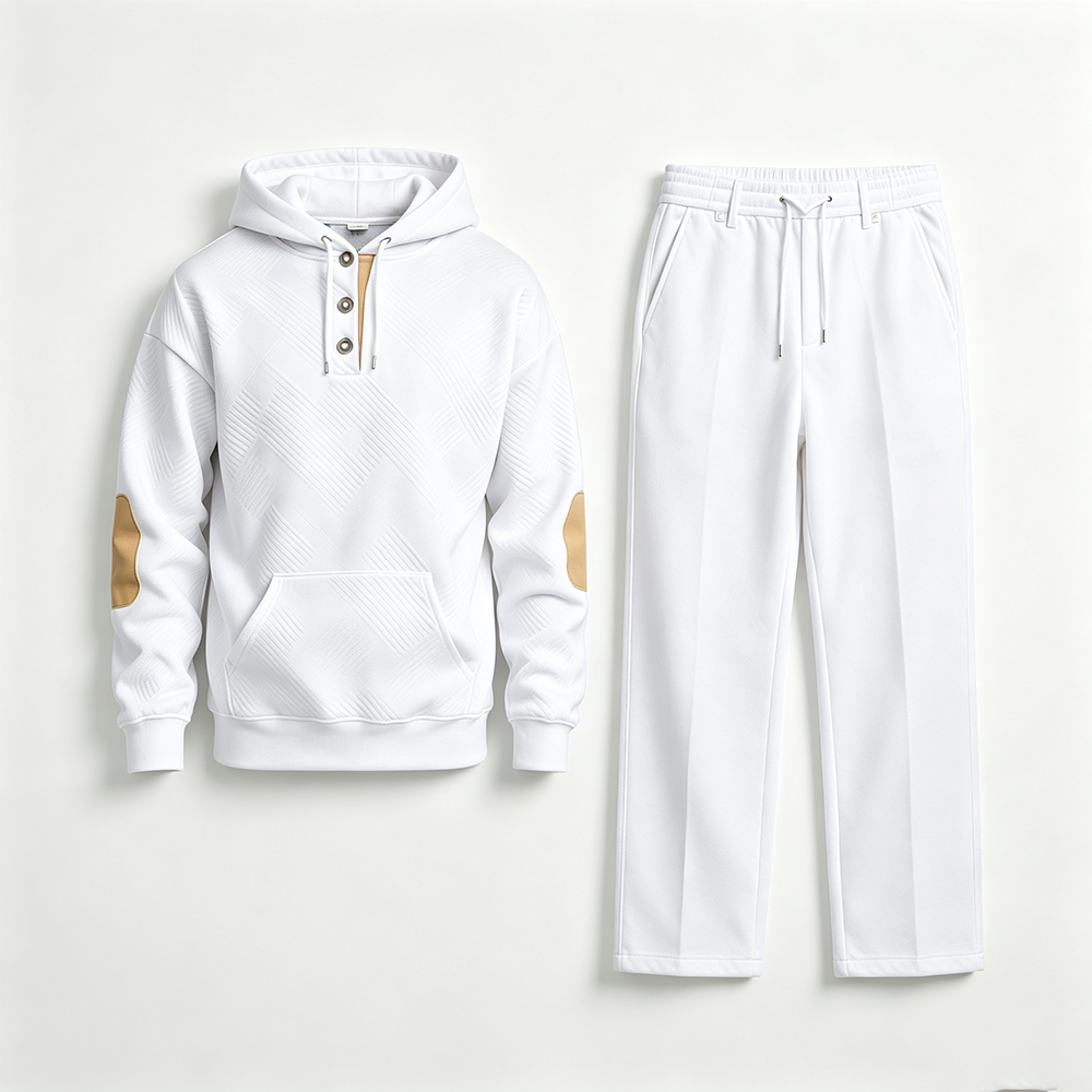 🏃‍Black Friday Sale⚡ Men's 2-Piece Textured Hoodie Tracksuit