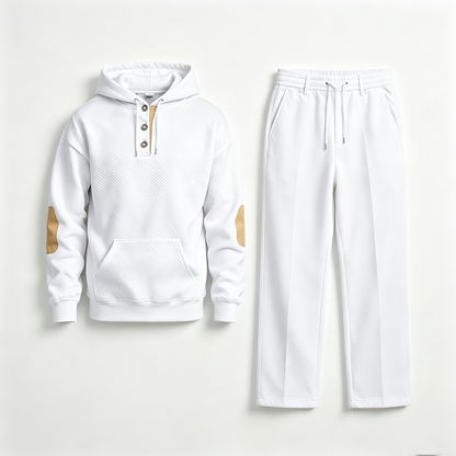 🏃‍Black Friday Sale⚡ Men's 2-Piece Textured Hoodie Tracksuit