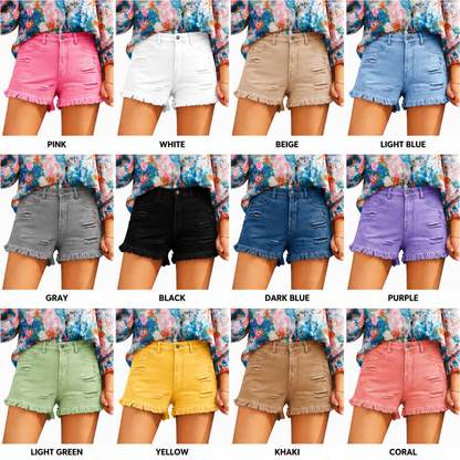 Women's Casual Mid Rise Denim Shorts