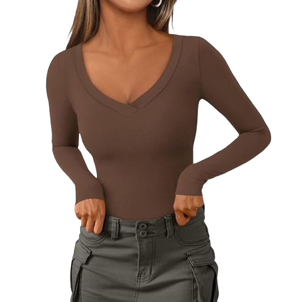 Women's V Neck Long Sleeve Shirts
