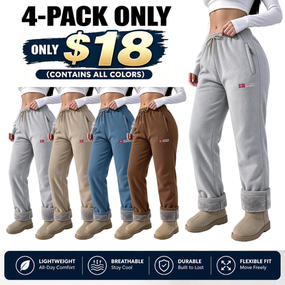 Women's Fleece-Lined Warm Long Pants