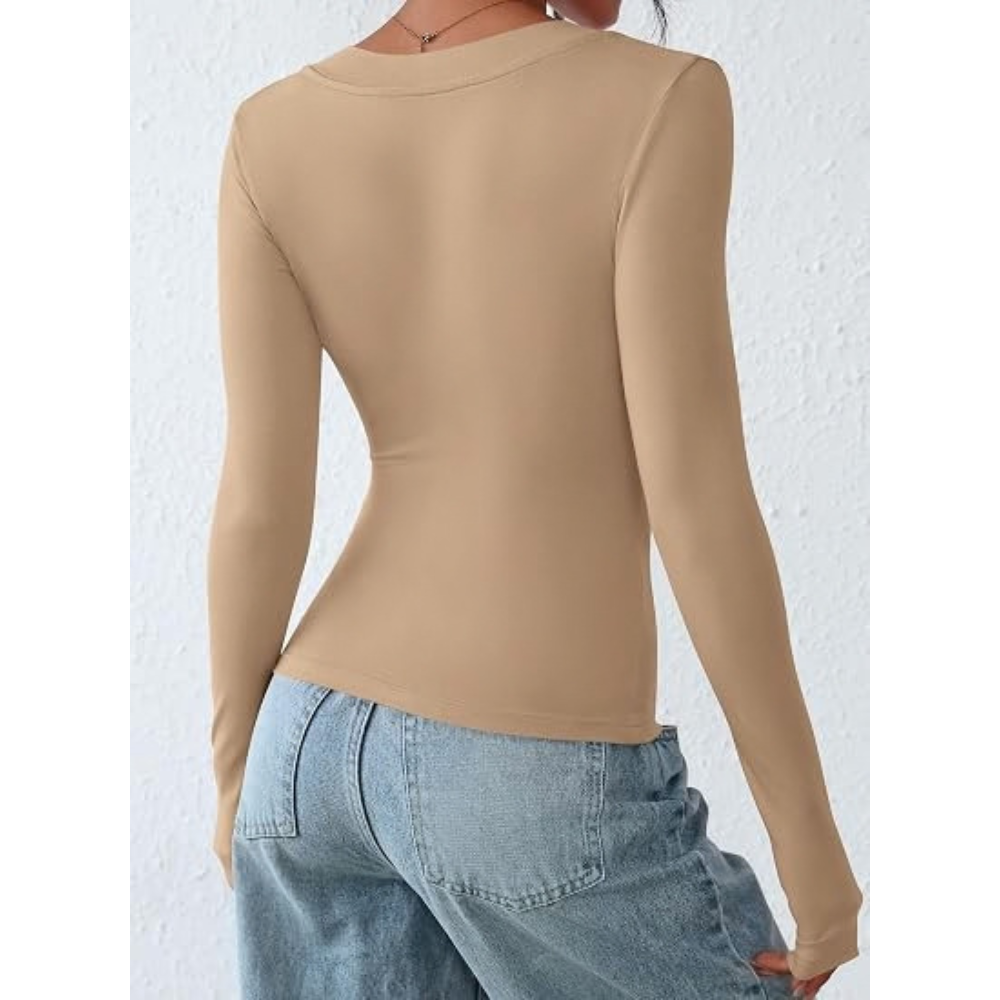 Women's V Neck Long Sleeve Shirts