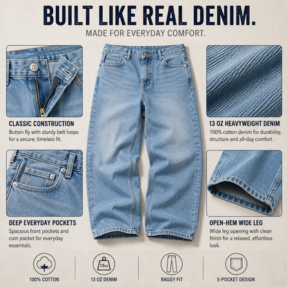 🔥 BEST SELLER | Men’s 90s Baggy Fit Jeans
