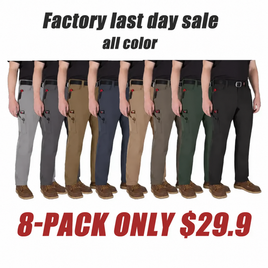 Men's 8-PACK FREEFLEX Tech Work Pants with 7 Pockets