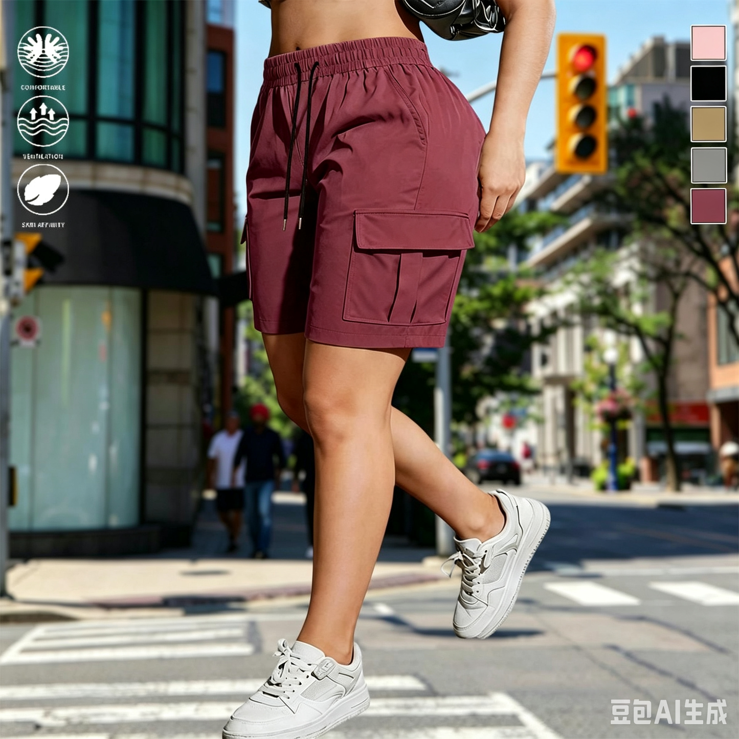 【LAST DAY SALE】Women’s outdoor cargo shorts—multi-pocket design