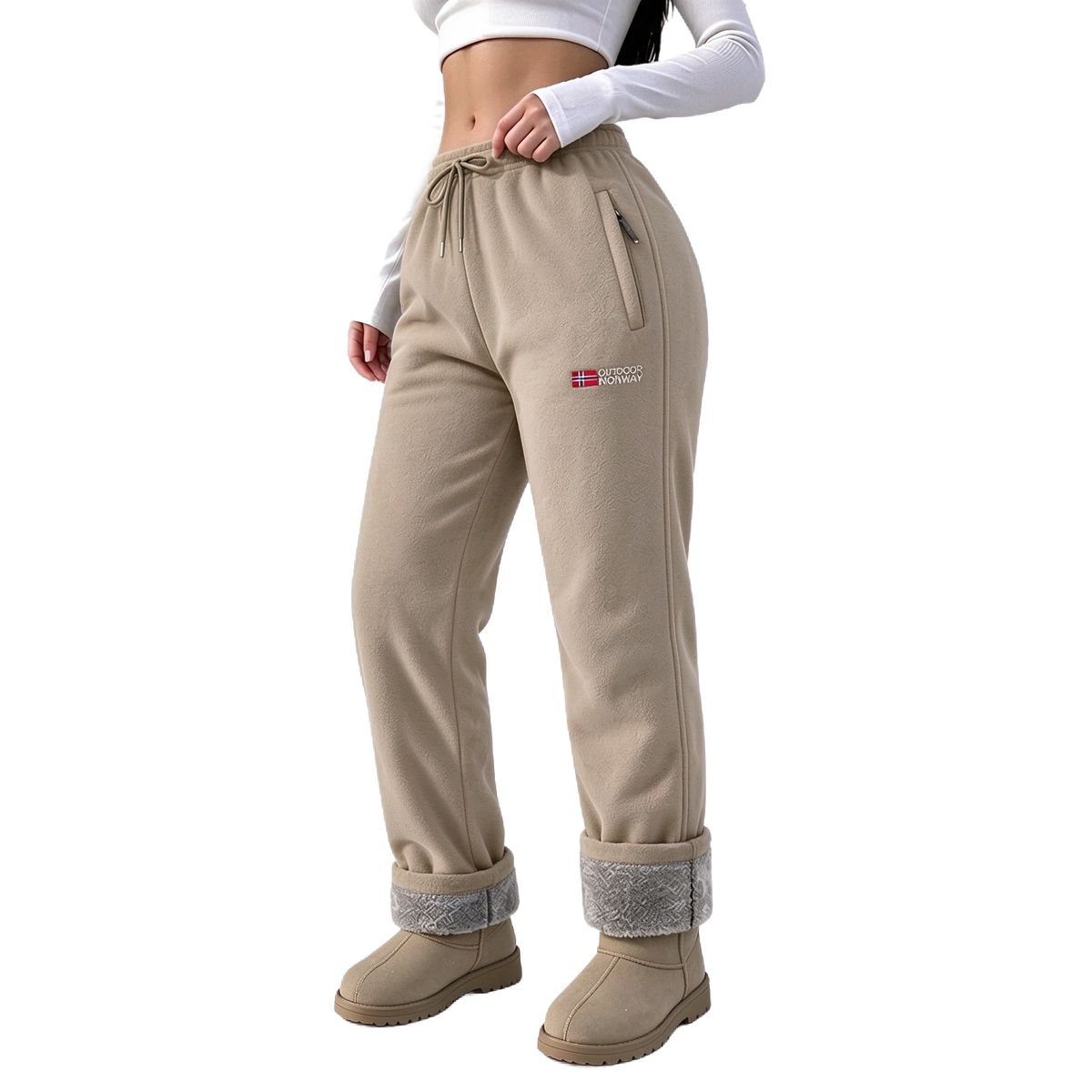 Women's Fleece-Lined Warm Long Pants