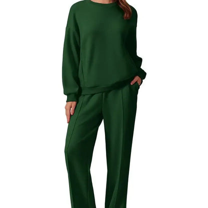 🔥2-Piece Sweatshirt & Pants Set – Comfy Travel or Home Outfit