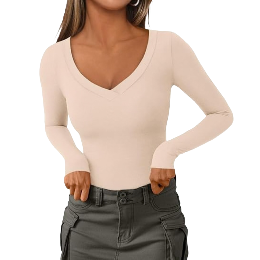 Women's V Neck Long Sleeve Shirts
