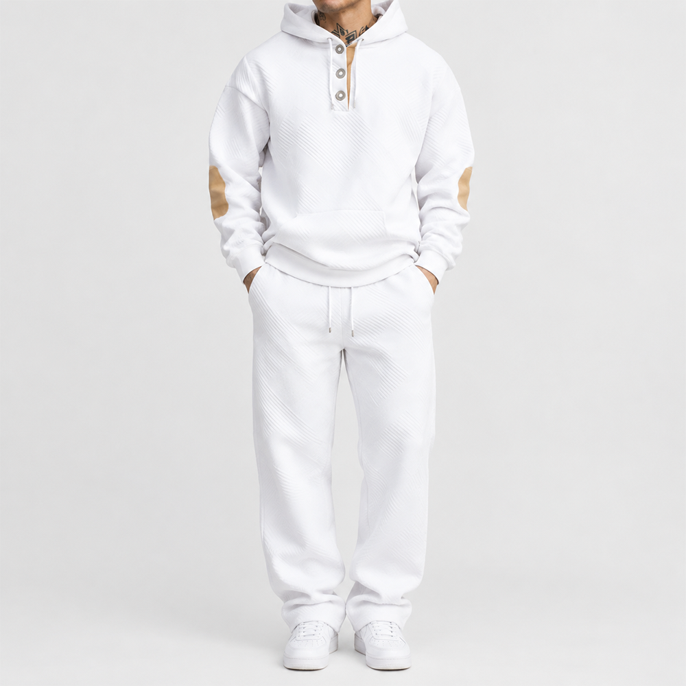 🏃‍Black Friday Sale⚡ Men's 2-Piece Textured Hoodie Tracksuit