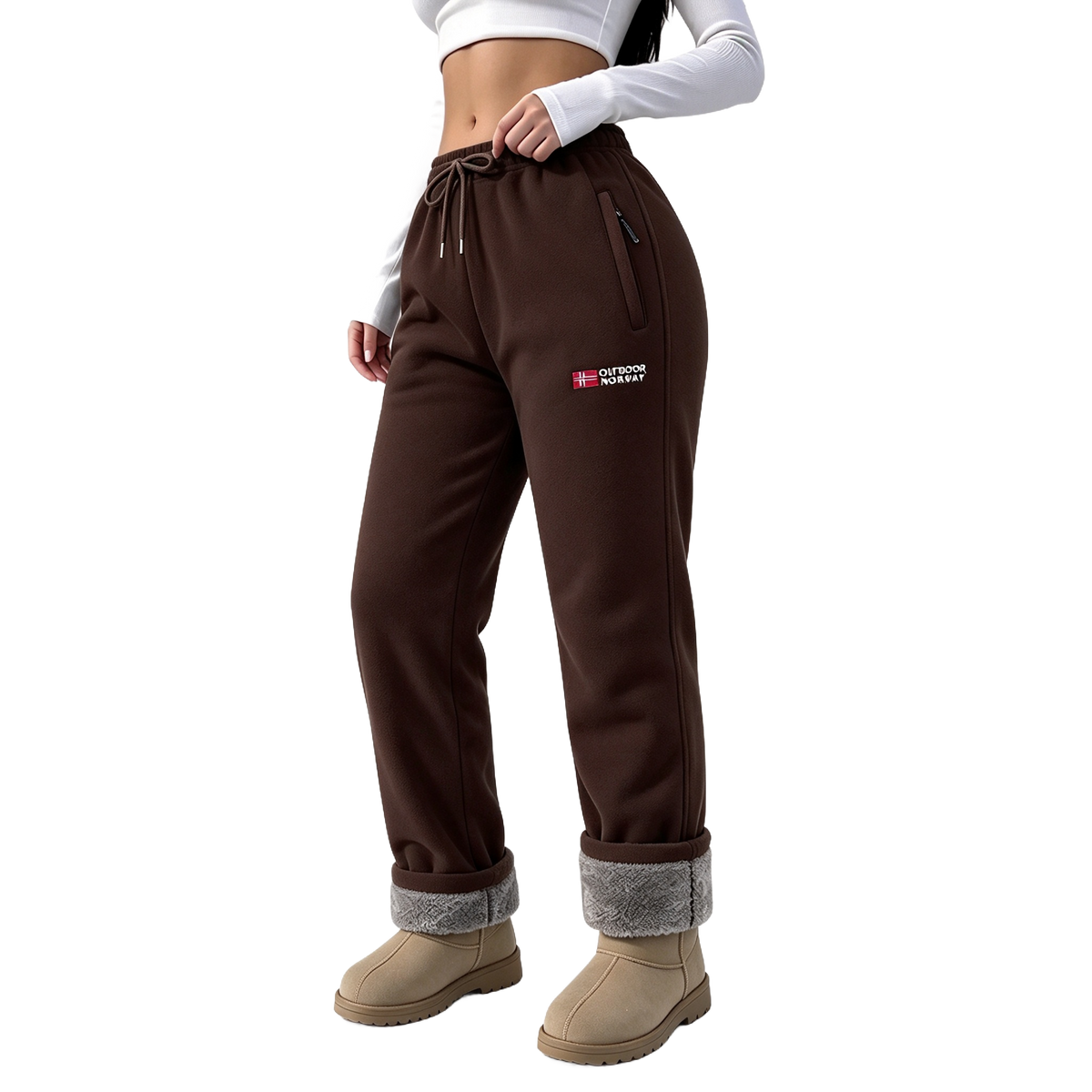 Women's Fleece-Lined Warm Long Pants