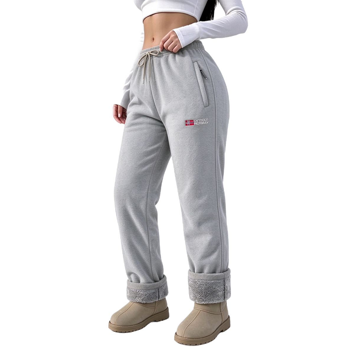 Women's Fleece-Lined Warm Long Pants