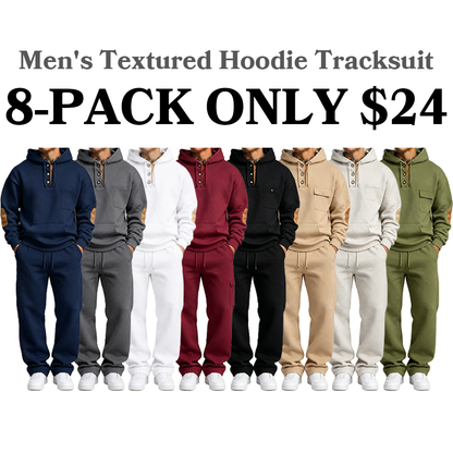 🏃‍Black Friday Sale⚡ Men's 2-Piece Textured Hoodie Tracksuit