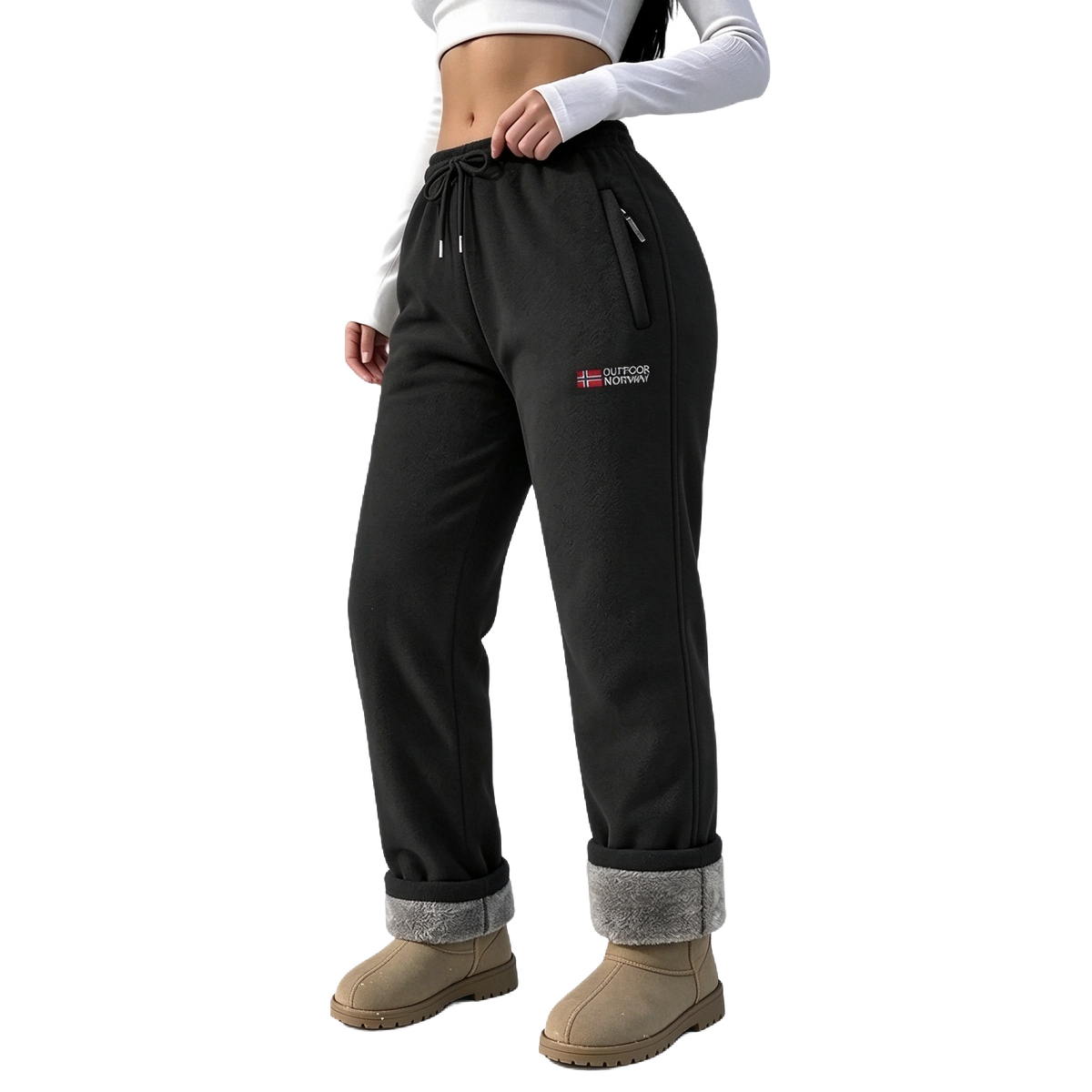 Women's Fleece-Lined Warm Long Pants