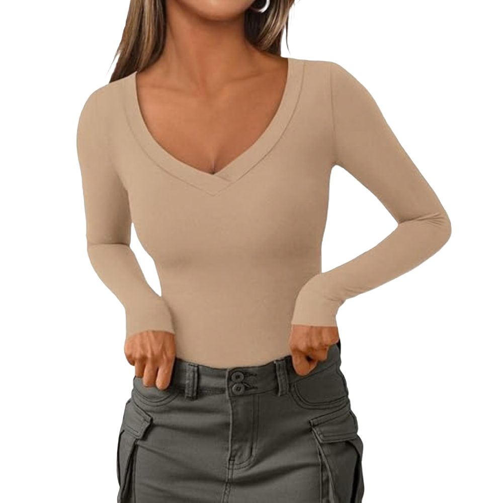 Women's V Neck Long Sleeve Shirts