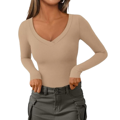 Women's V Neck Long Sleeve Shirts