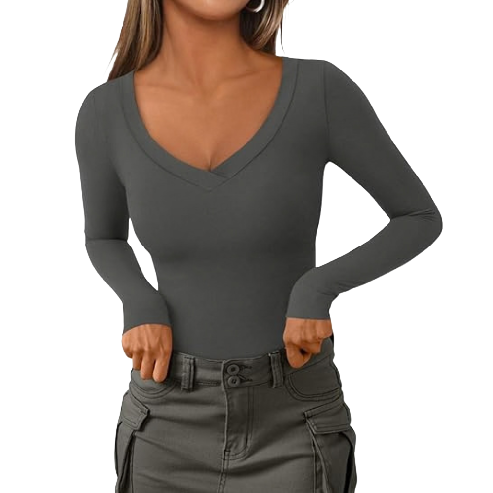 Women's V Neck Long Sleeve Shirts