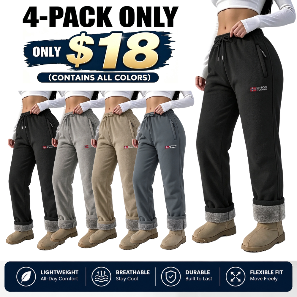 Women's Fleece-Lined Warm Long Pants