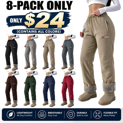 Women's Fleece-Lined Warm Long Pants