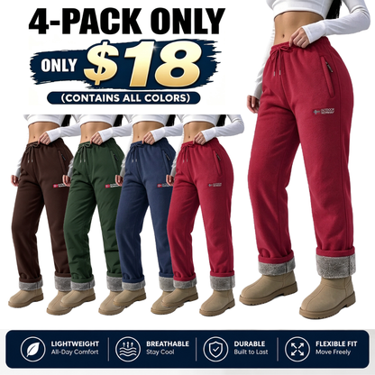 Women's Fleece-Lined Warm Long Pants
